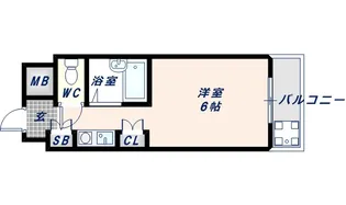 エムロード玉造【606号室】の間取り