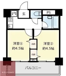 木川東エクセルハイツ【413号室】の間取り