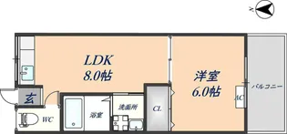 瓢マンション【205号室】の間取り