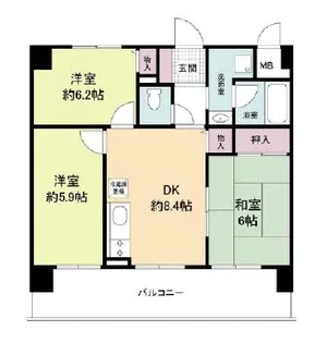 シャリテ今里【8階】の間取り