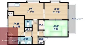 パーシモンハウスⅡB棟【2階】の間取り