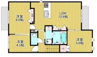 クッキーハイツ【2階】の間取り