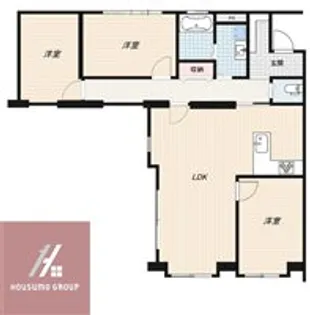 カーサ千里山【401号室】の間取り