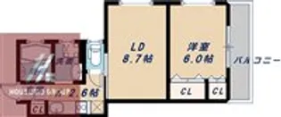 クインズコート【101号室】の間取り