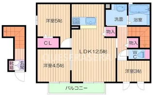 メゾン・ド・フルールⅡ【2階】の間取り