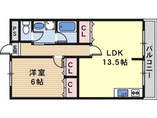 ハッピーコーポレート【4階】の間取り