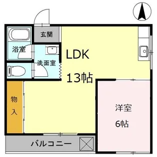 公園南ハイツ司【2階】の間取り