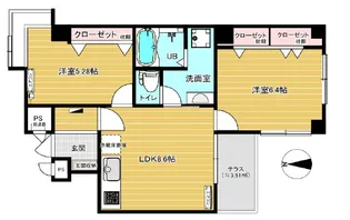 ミューズハウス【2階】の間取り