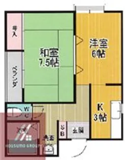 ハイツ・ジェルミ【201号室】の間取り