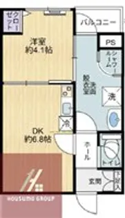 オリエンタルマンション【4G号室】の間取り