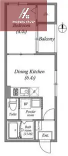 ハーモニーテラス平野ドゥエ【201号室】の間取り