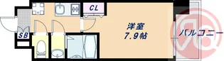 セオリー天王寺南DOOR【6階】の間取り