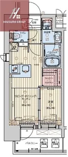 レオンヴァリエ長堀通【801号室】の間取り