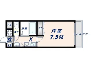 ルフォン今里【5階】の間取り