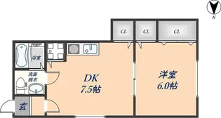 サポートタウン大東Ⅱ【1階】の間取り