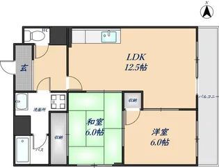 グランドールKITA【102号室】の間取り