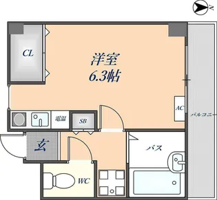 ダイヤモンドパレス【203号室】の間取り