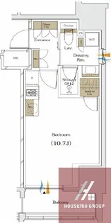 ザ・パークハビオ谷町六丁目クロス【14階】の間取り