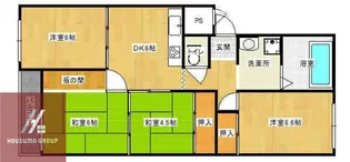 淡路コーポ1号棟【509号室】の間取り