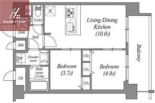 アドバンス大阪クラージュ【9階】の間取り