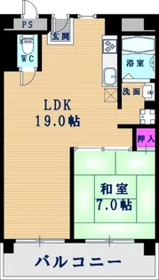 東部コーポ2号棟【9階】の間取り