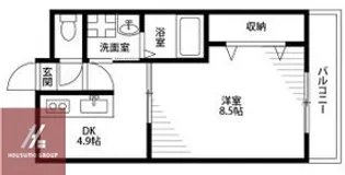 アンプルール クラージュ コリーヌシャンⅠ【102号室】の間取り