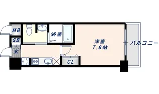 エスリード森ノ宮駅前【1102号室】の間取り