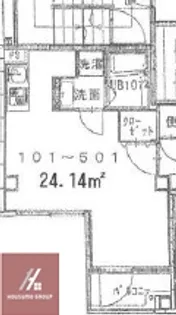 カルム西淡路【401号室】の間取り