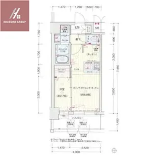 ファステート東大阪バレーナ【701号室】の間取り
