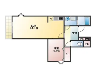 J-BRIGHT長居【1階】の間取り