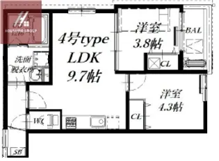 D porta avenue【3階】の間取り