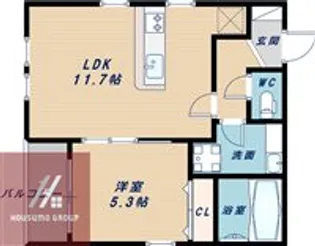 Lavita Nishinakajima【201号室】の間取り