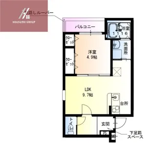 フジパレス花園中央公園南Ⅱ番館【102号室】の間取り