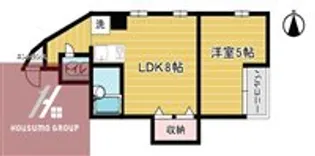 キリンビル【402号室】の間取り