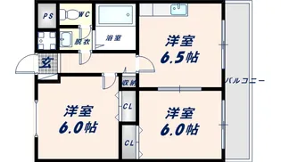 グランデージ今里【7階】の間取り