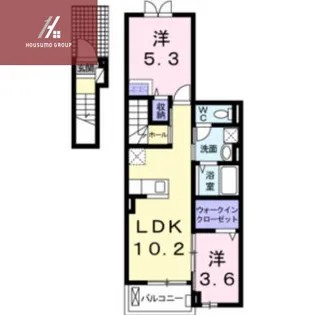 スナグレジデンス【203号室】の間取り