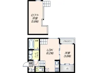 リブフラット元町【2階】の間取り