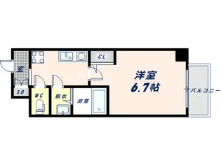 パーラム徳庵【701号室】の間取り