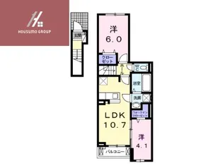 ふろーら・ふじ【202号室】の間取り