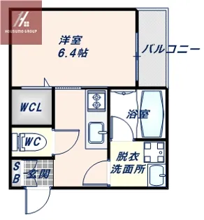 ナガモリ鶴橋ビル【304号室】の間取り