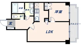 フェルティー・シャトー緑橋【5階】の間取り
