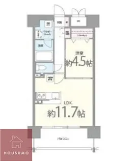 プレメント豊中【202号室】の間取り