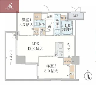 Moruan Residence【4階】の間取り