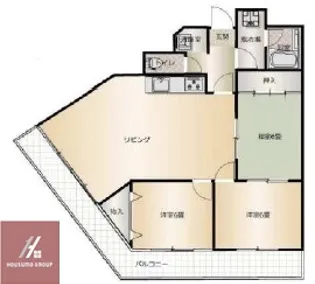 シャトレ上山手【3階】の間取り