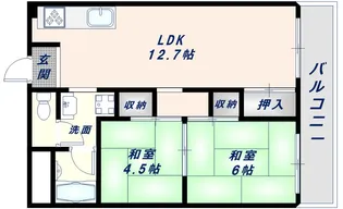 エムハイツ小阪【501号室】の間取り