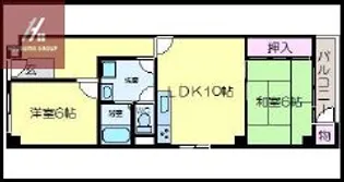 千栄ファミリーハイツ八尾【3階】の間取り