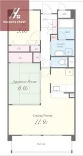 ジョワドゥヴィーヴル【3階】の間取り