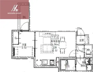 D porta viale【102号室】の間取り