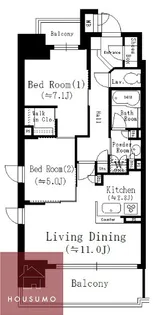 シティカレント新大阪【1207号室】の間取り