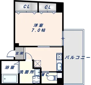 クイーンライフ玉津【8階】の間取り